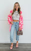 N Pink Combo Mixed Check Cardigan (Reg.)