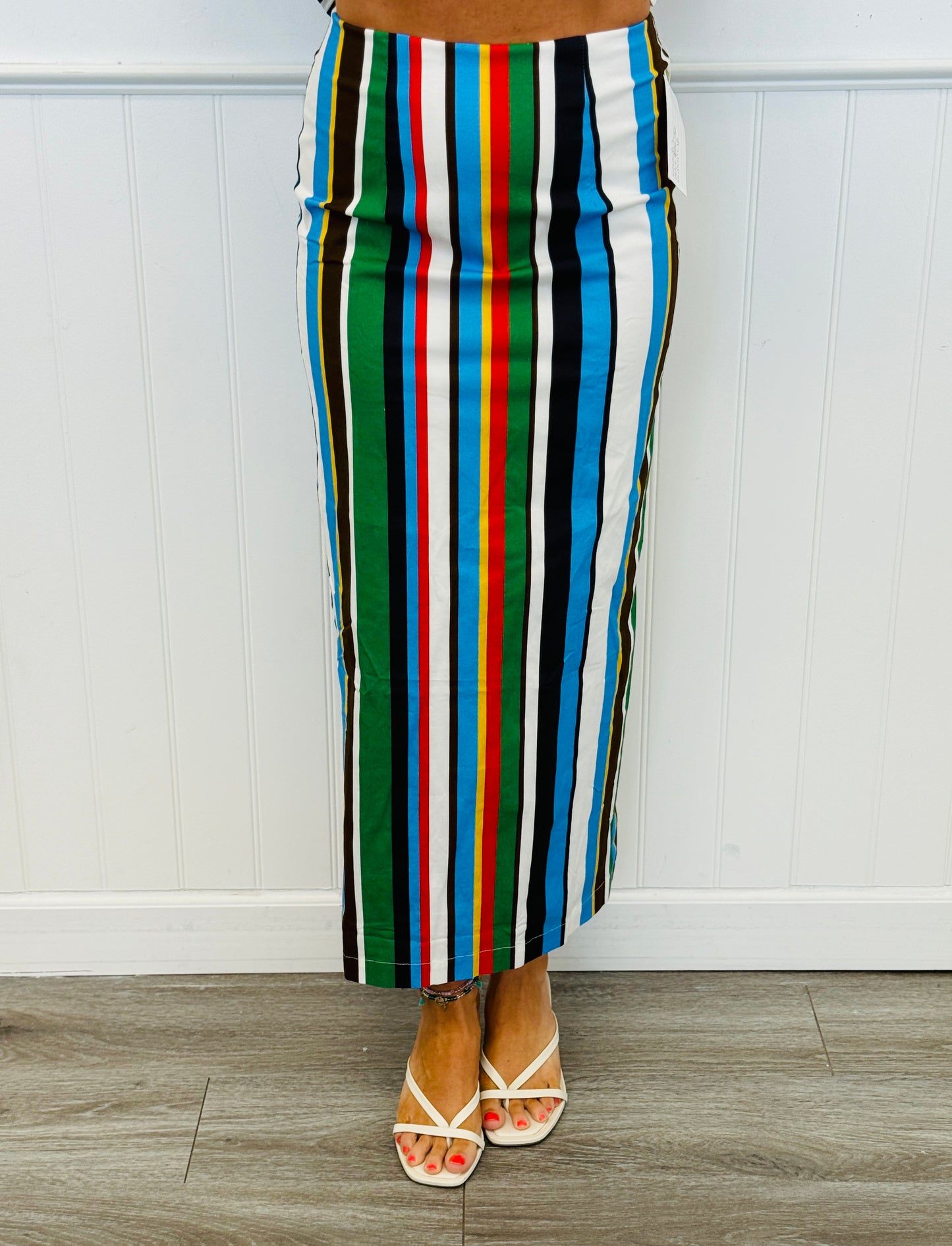 Multi Striped Midi Skirt (Reg.)