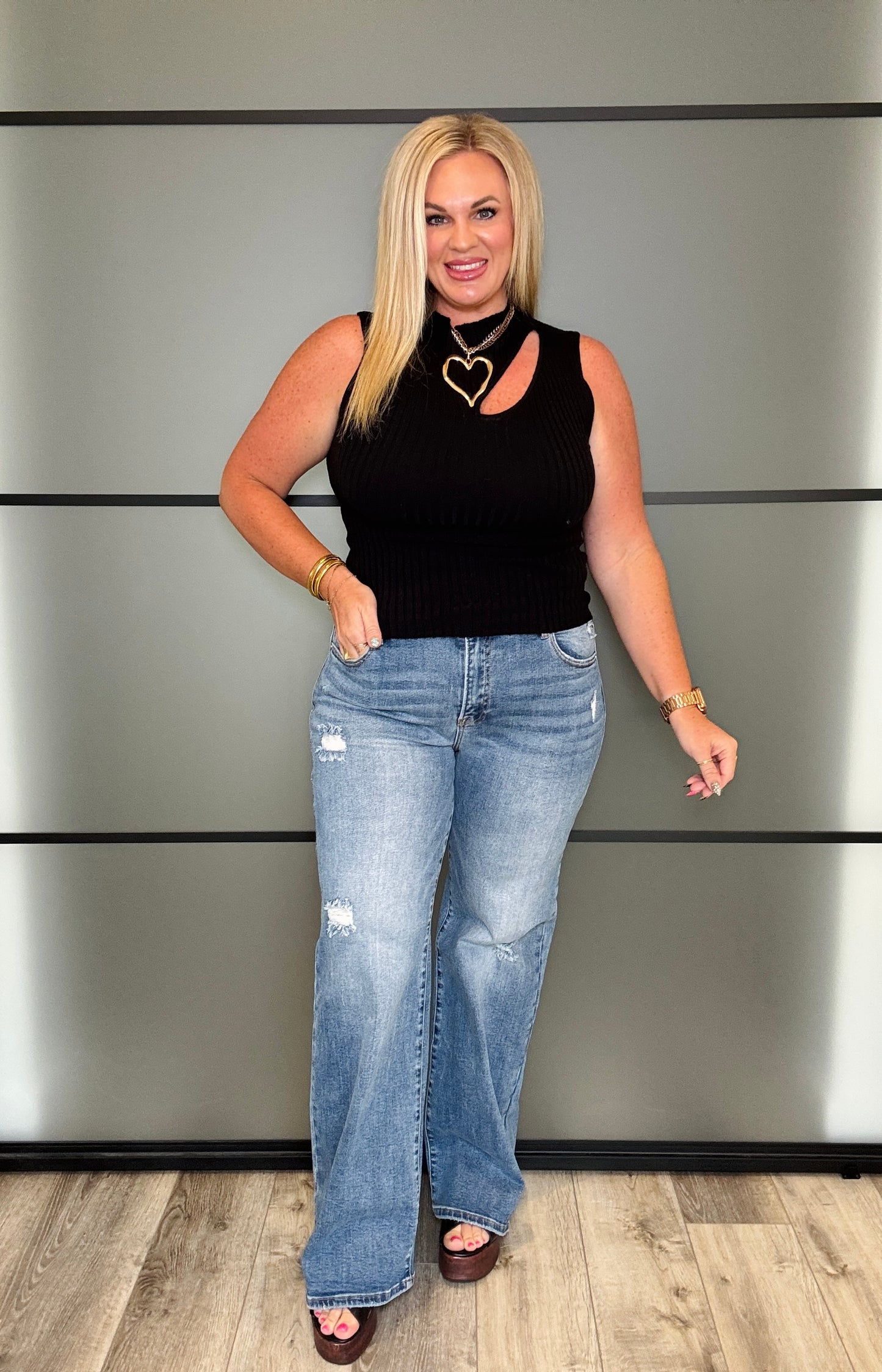 Risen Vanessa Vintage Wide Leg Jeans (Reg & Plus)