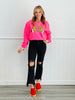 Pink Christmas Heart Hand Sweatshirt (Reg. and Plus)