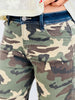 Risen Camo Contrast Waist Jeans (Reg & Plus)