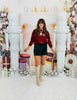 Merry Plaid Patch Luxe Pullover (Reg. and Plus)