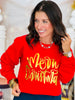 Red Merry Christmas Sweatshirt (Reg. and Plus)