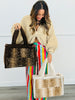 Fawn Tote Bag with Sherpa Trim (2 colors)