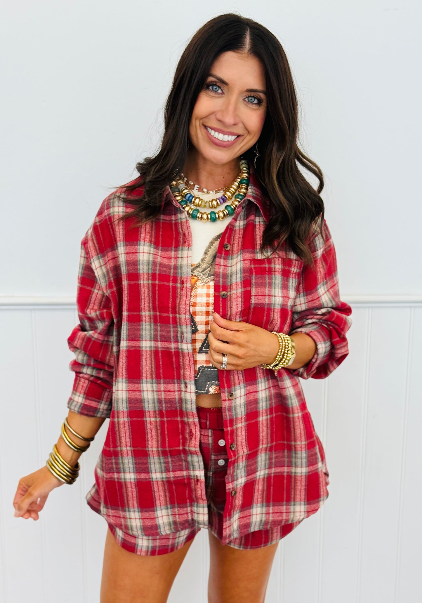 Essential Plaid Shirt (Reg)- 2 Colors