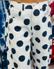 Navy Polka Dot Barrel Pants (Reg. and Plus)