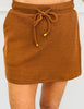 Chocolate Well Loved Ribbed Skort (Reg. & Plus)