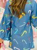 Queen Of Sparkles Chambray Multi Candy Cane Dress (Reg. & Plus)