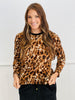 Taupe Leopard Print Velvet LS Top (Reg & Plus)
