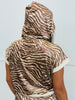 Sand Taupe Velvet Zebra Top & Pants Set (Reg & Plus)