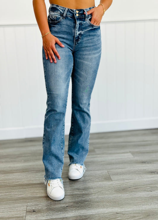 Judy Blue A Touch Of Edge High Waist Bootcut Jeans (Reg. & Plus)