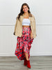 POL Red Plaid Ruffle Maxi Skirt (Reg.)