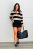 Bold Stripe Polo Sweater Top (Reg.)- 2 Colors
