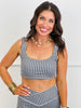 Gingham Print Ruched Bra Top (Reg.) - 2 Colors