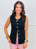 Solid Round Neck Vest Top (Reg.)-4 Colors