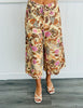 Lavender/Brown Floral Tropical Print Cropped Pants (Reg. and Plus)