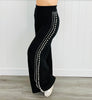 Black Pearl Trim Wide Leg Pants (Reg. & Plus)