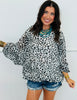 White/Black Spotted Batwing Blouse (One Size)