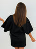 Black Batwing High Neck Mini Dress (Reg)