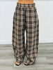 Brown Plaid Pull On Pants (Reg.)