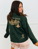 Forest Green Rodeo Embroidered Suede Jacket (Reg.)