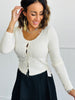 Fuzzy Front Bow Tie Top (Reg)-3 Colors