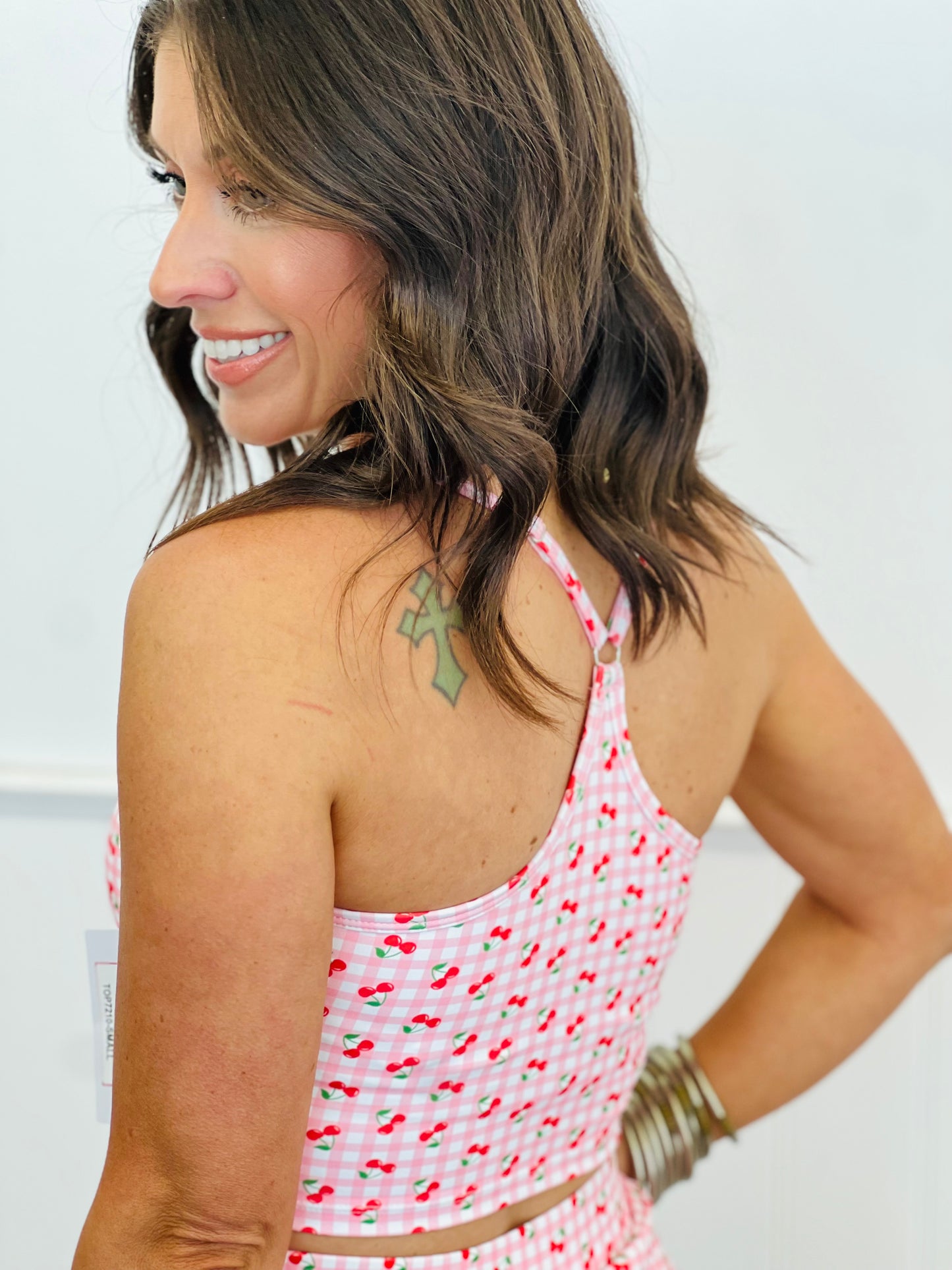 Cherry Gingham Active Tank Top (Reg.)