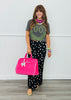 Green Polka Dot Happy Face Tee (Reg. and Plus)