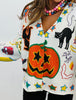 Queen Of Sparkles Ivory Halloween Icon Button Up Cardigan (Reg. and Plus)