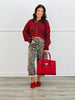 Red/Green Striped Gigi Cardigan (Reg.)
