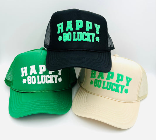 Happy Go Lucky Trucker Hat - 3 Colors