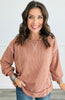 Andree Waffle Knit Long Sleeve Top (Reg. and Plus) - 4 Colors