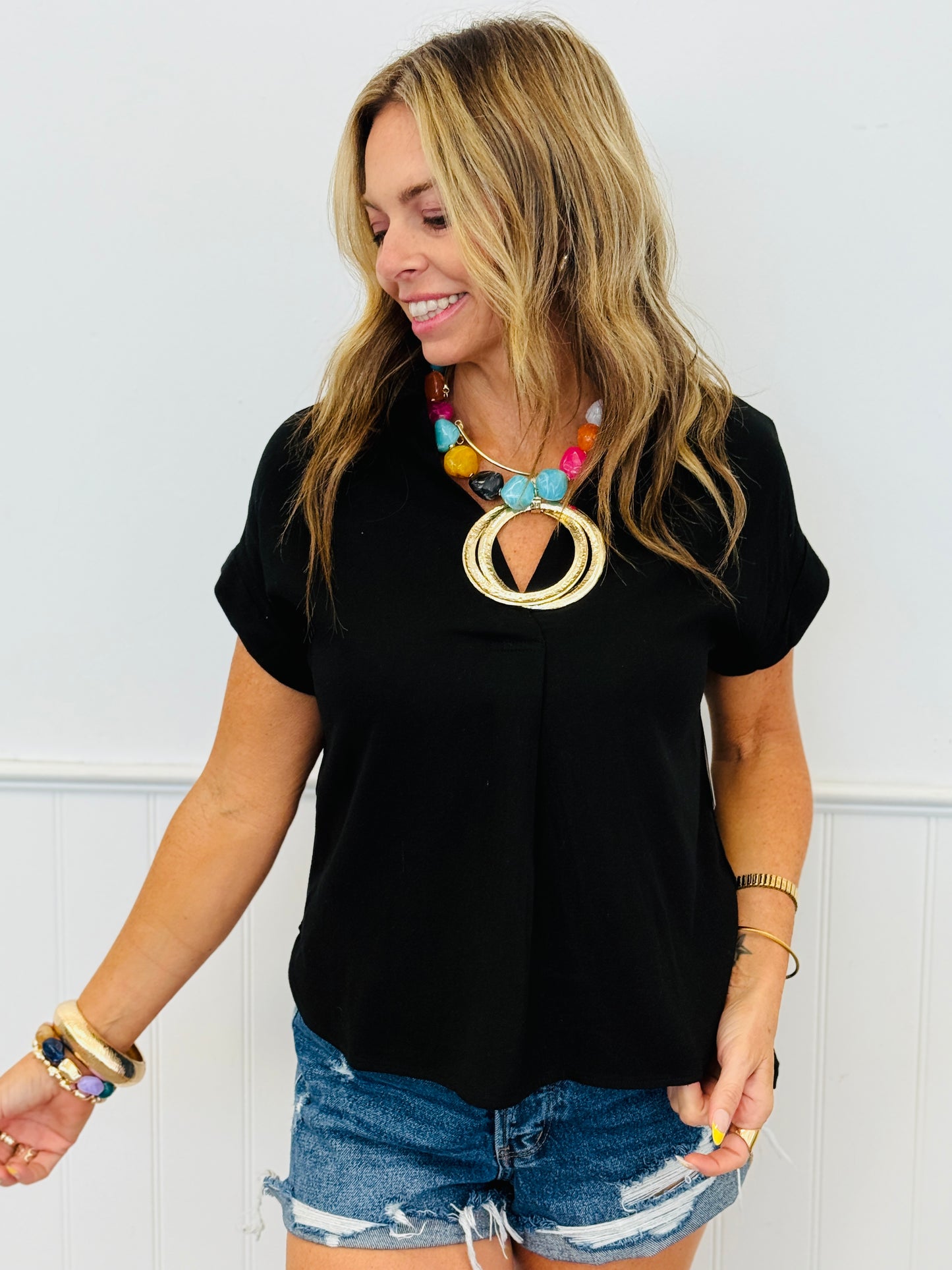Linen Blend Blouse (Reg & Plus) - 3 Colors