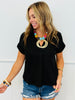 Linen Blend Blouse (Reg & Plus) - 3 Colors