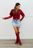 Cotton Lace Long Sleeve Bodysuit (Reg.)- 6 Colors