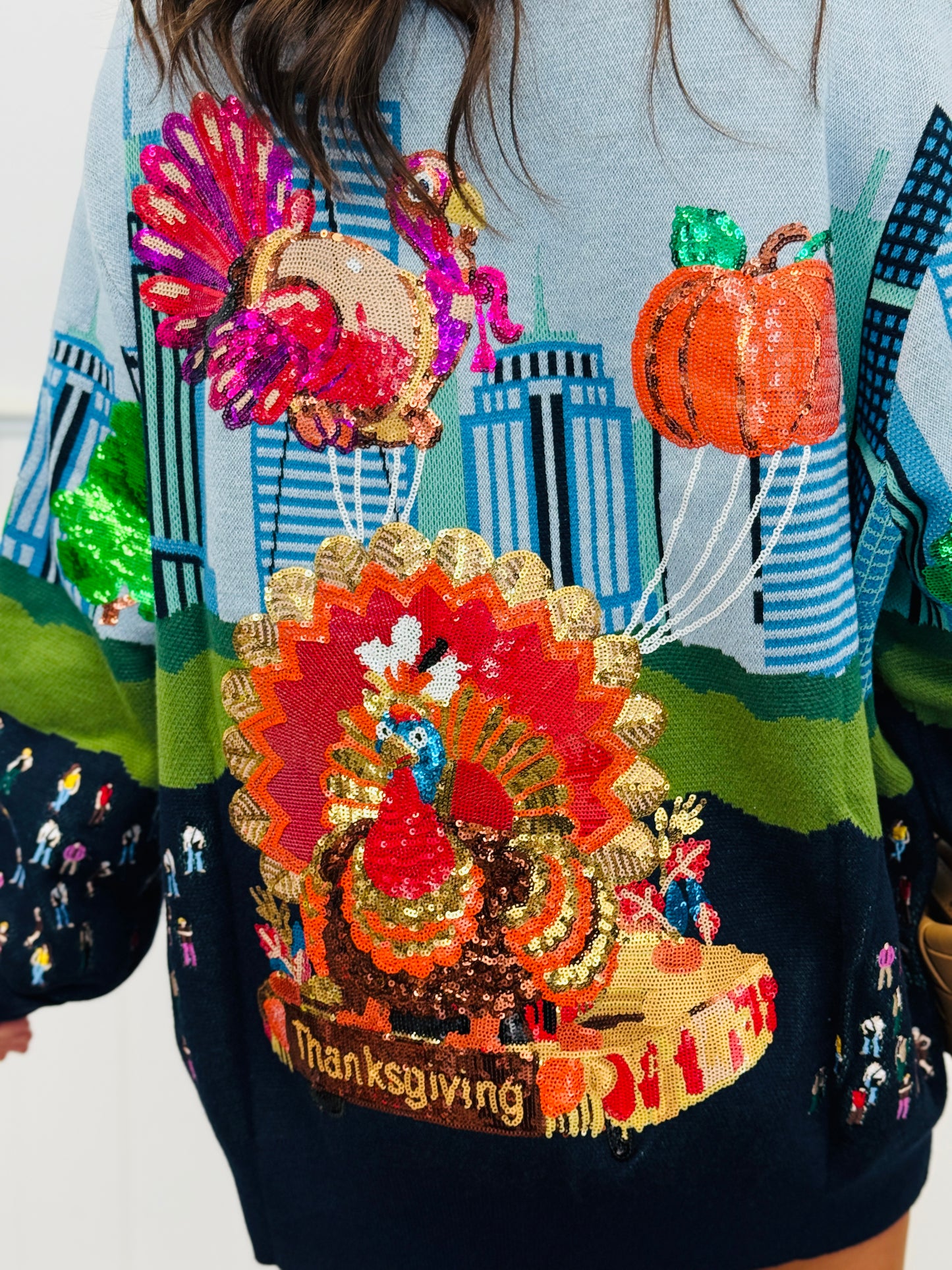 Queen Of Sparkles Thanksgiving Parade Sweater (Reg. and Plus)