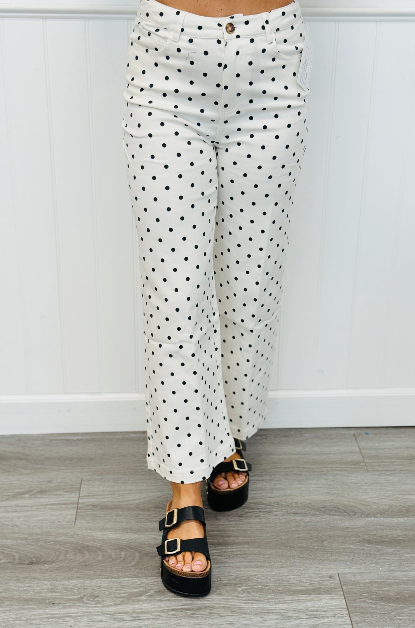 Polka Dot Zip Fly Pants (Reg.) -3 Colors