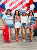 White USA Flag Hoodie Sweatshirt (Reg.)