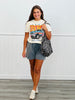 Ashed Denim Blue Top & Shorts Set (Reg & Plus)