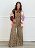 Taupe Leopard Wide Leg Overalls (Reg & Plus)
