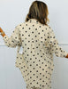 Dark Brown Polka Dot Button Up Shirt (Reg. and Plus)
