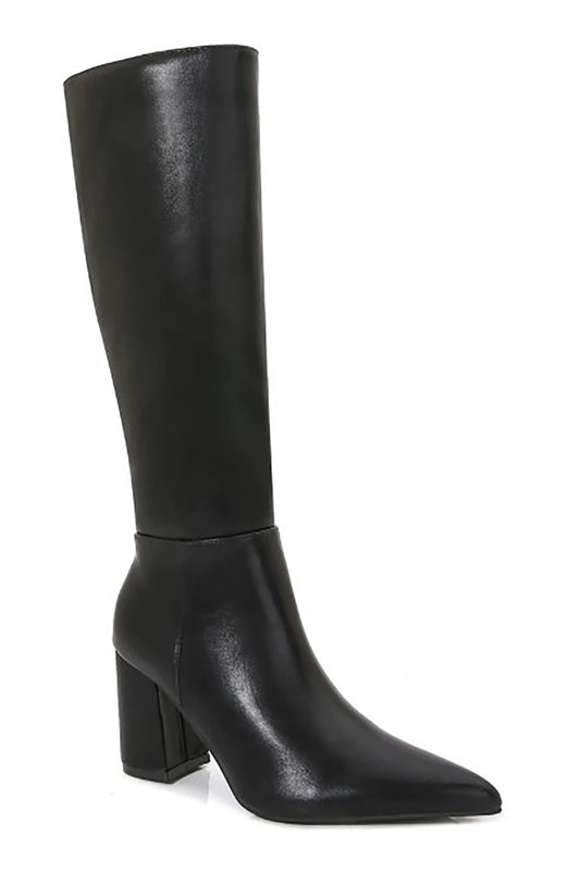 Black Power Move Knee High Boots