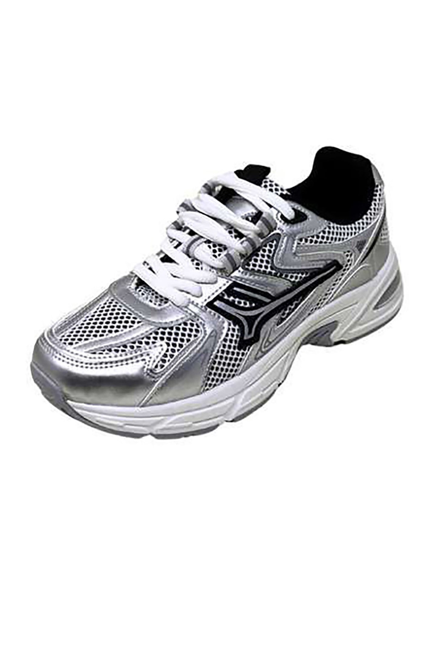 Silver Chrome Crush Sneakers