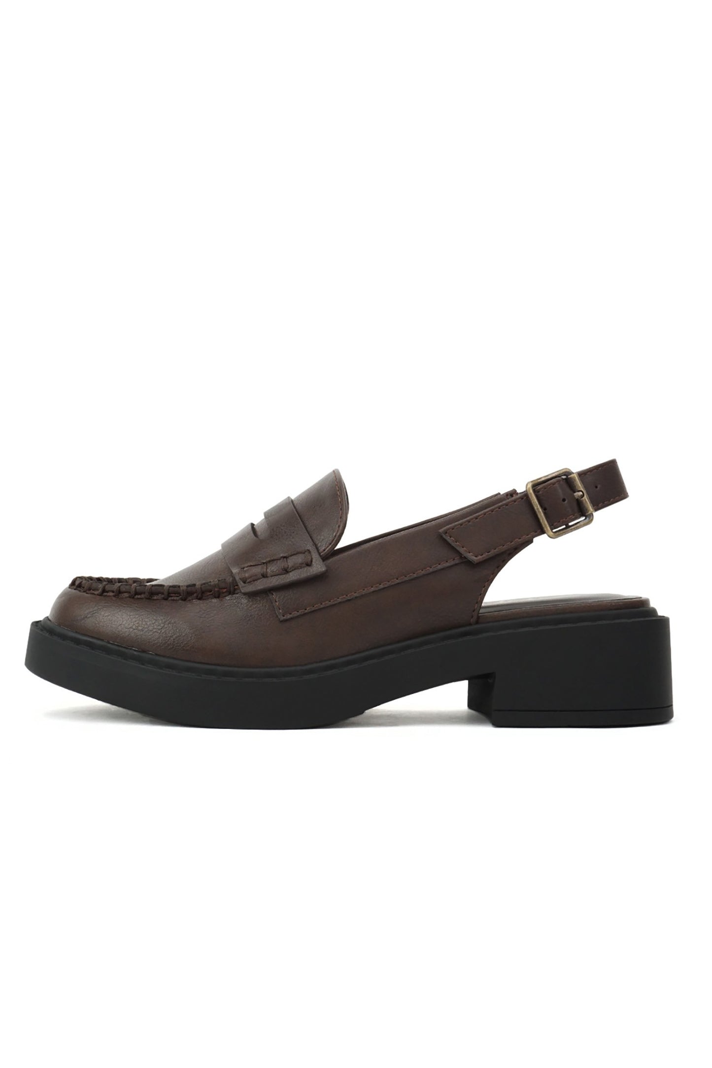 Brown Be The Change Slingback Loafers