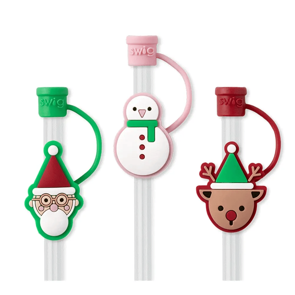 Swig Christmas Crew Straw Topper Set Walker Rose Boutique