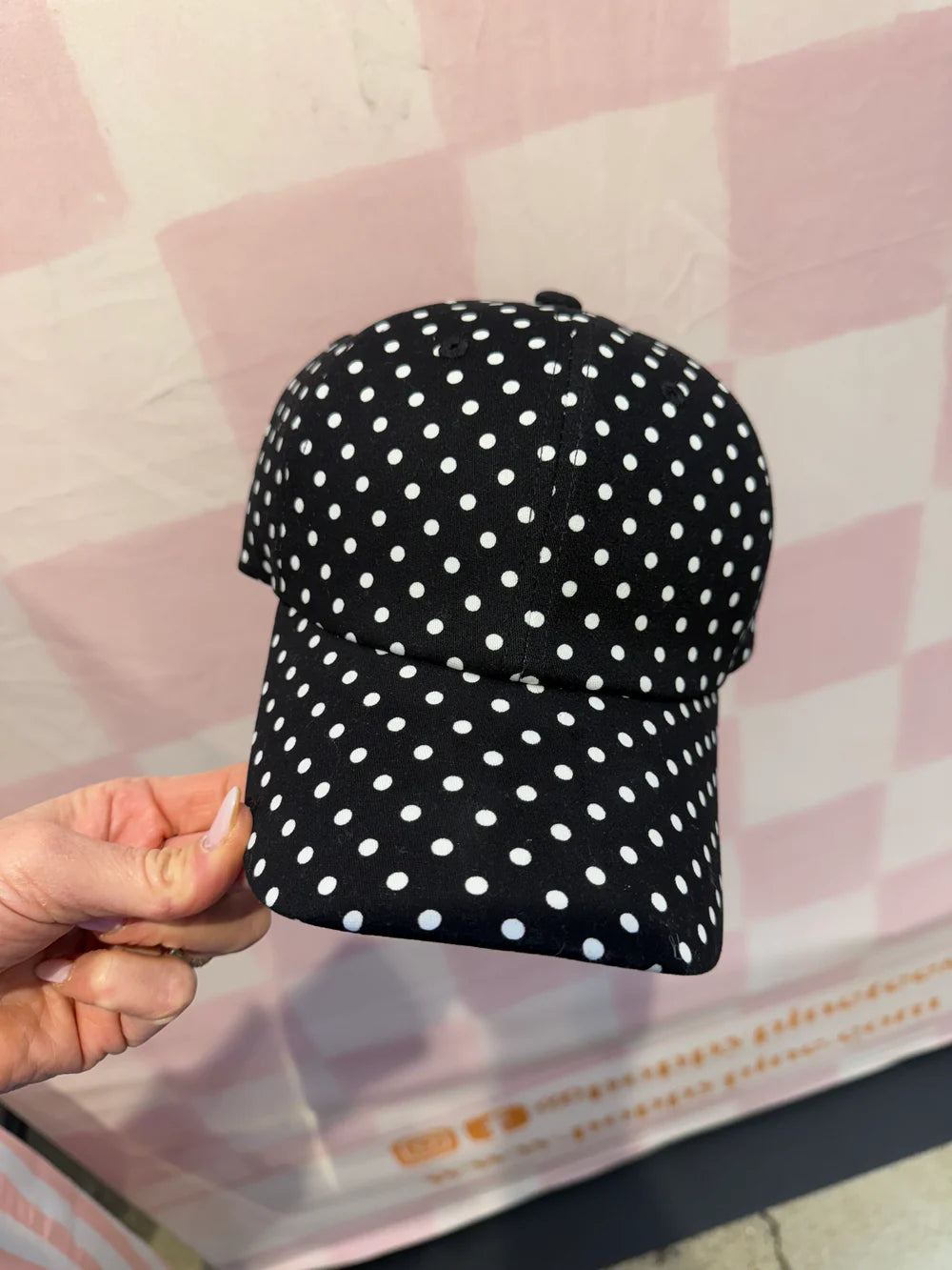 Black Polka Dot Hat