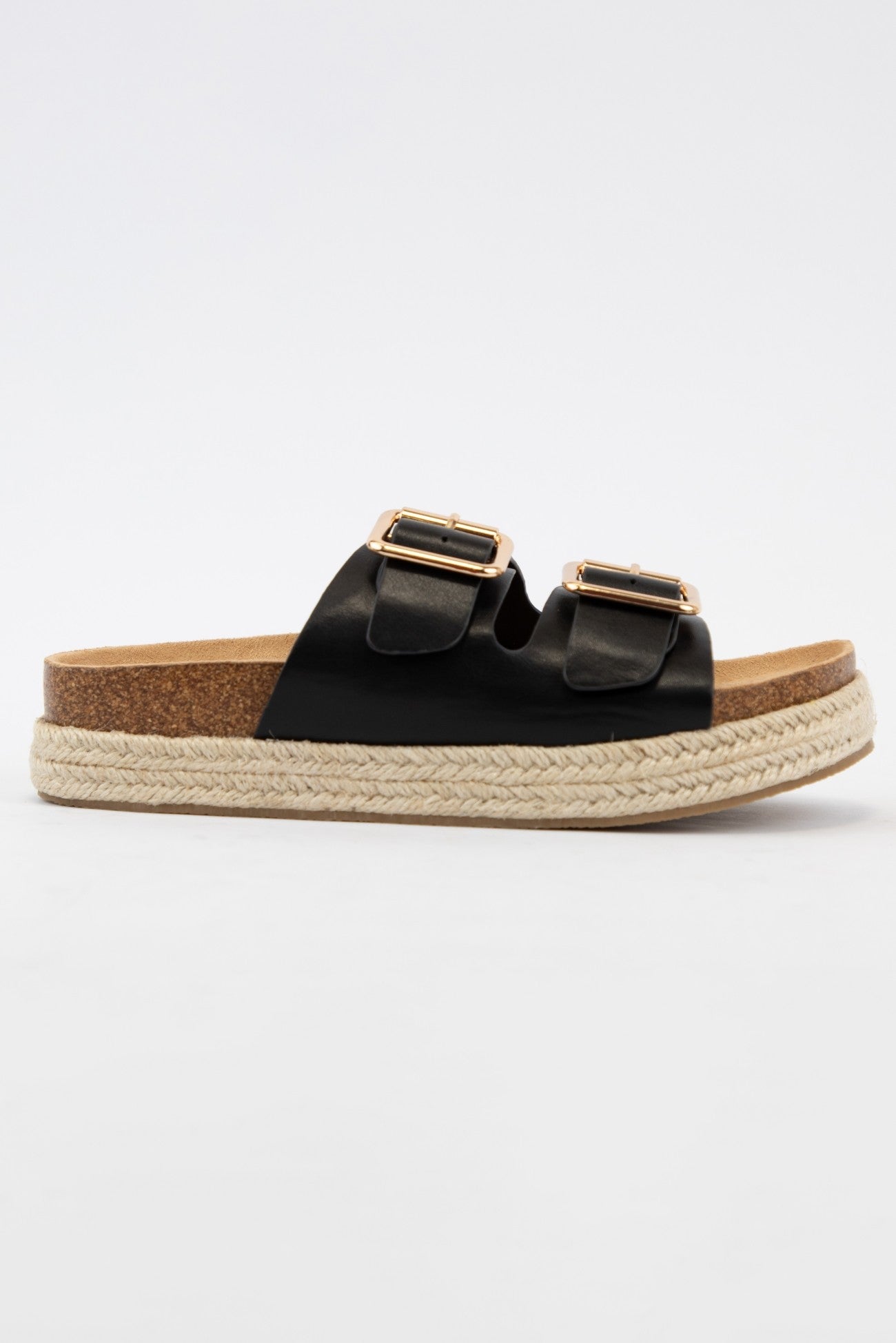 Black Keep Holding On Sandals