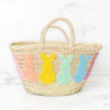 Pastel Rainbow Bunny Straw Bag