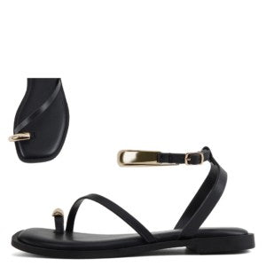 Black Gilded Grace Sandals