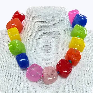 Rainbow Riff Beaded Necklace
